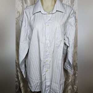 (SOLD) CLAIBORNE MEN'S LONG-SLEEVE DRESS SHIRT SIZE X-LARGE 17 1/2-32/33